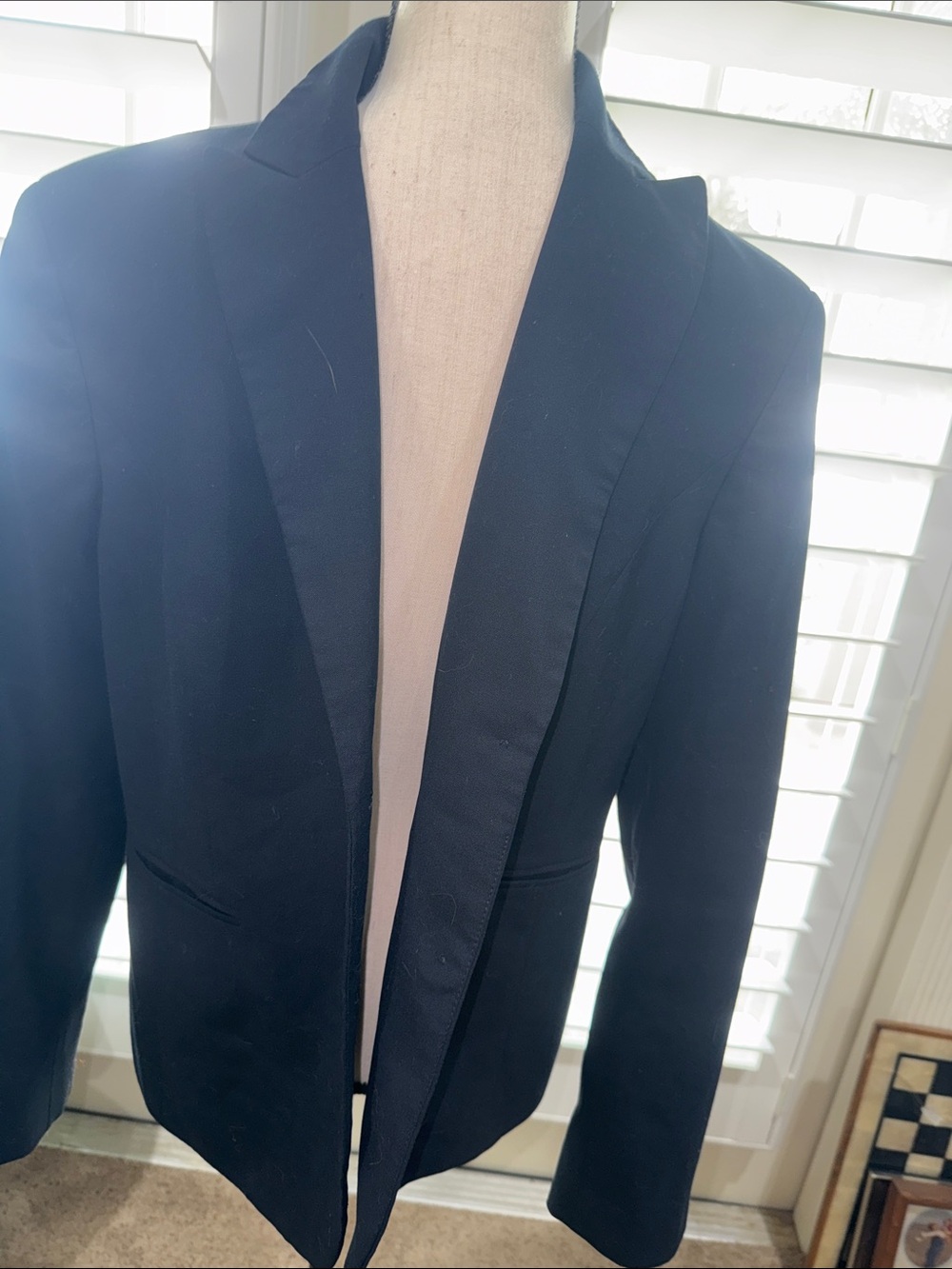 Jones New York Black Open-Front Blazer